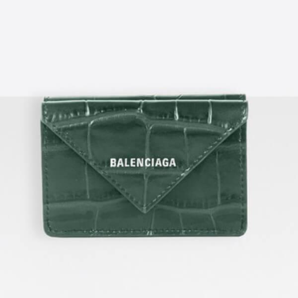 新作★バレンシアガ★ 偽物Papier mini wallet クロコダイル★3つ折り財布/クロコ3914460R70N1505